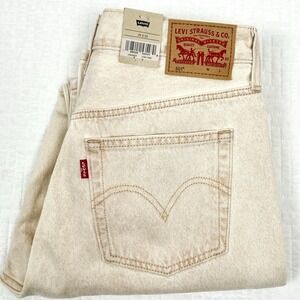 NWT Levi's 501 Jeans Women's 29x30 High-Rise Straight Leg Cloudy Safari Beige